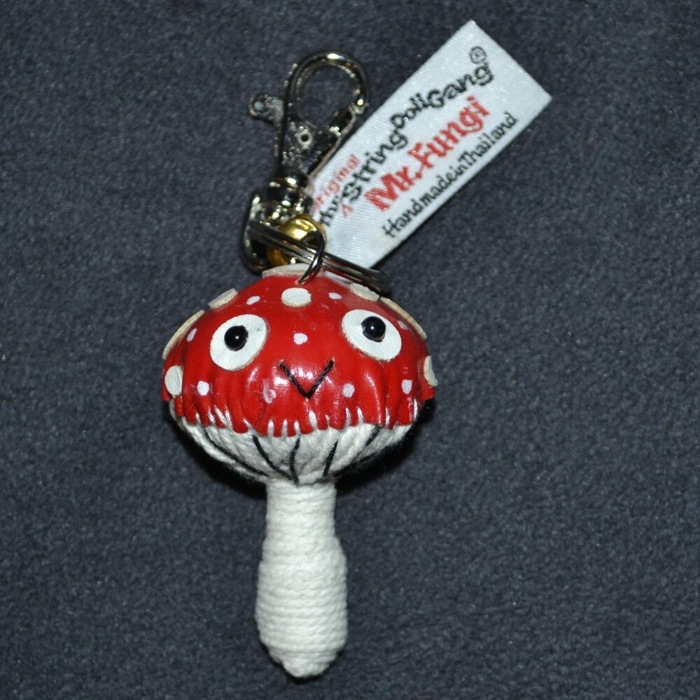 Mr Fungi Mushroom Key Chain Handmade In Thailand
